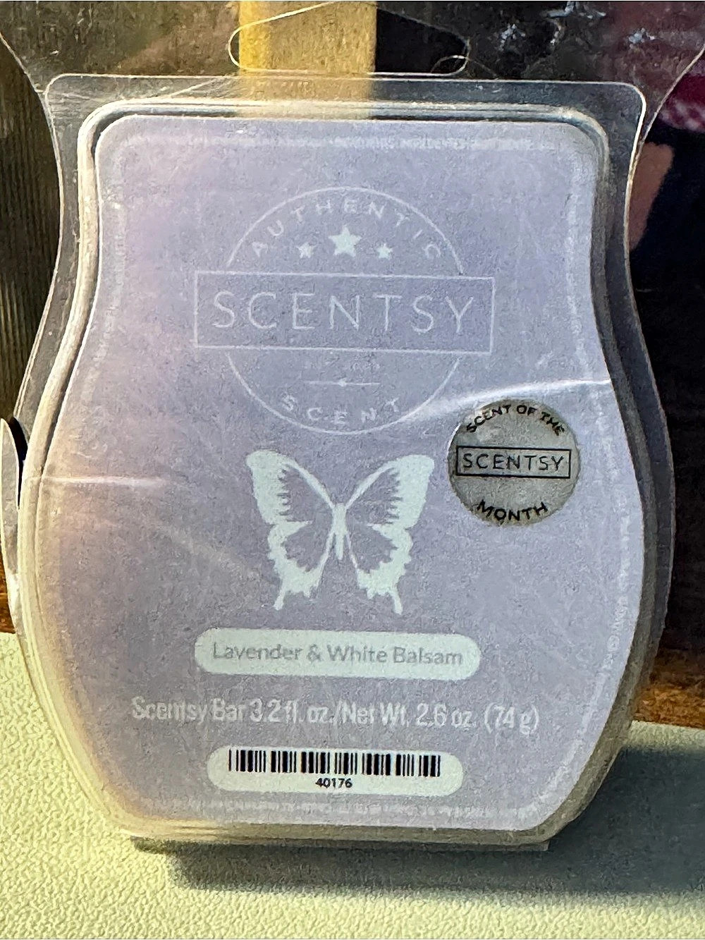 Scentsy Lavender & White Balsam Scentsy Bar Purple & White